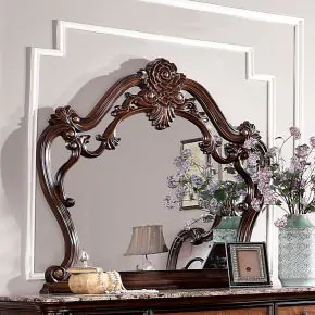 Furniture of America CM7183M Rosewood - Mirror - Dark Oak
