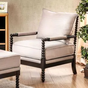 Furniture of America CM-AC6140BG Sybil - Accent Chair - Beige