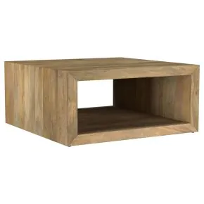 Coaster Fine Furniture 706838 Benton - Square Solid Mango Wood Coffee Table - Natural