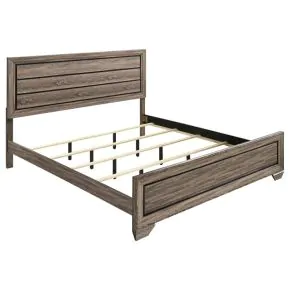 CoasterEveryday 204191KE Kauffman - Wood Eastern King Panel Bed - Washed Taupe