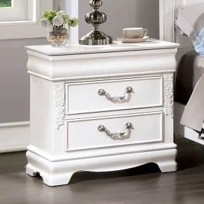 Furniture of America CM7458WH-N Alecia - Nightstand With USB - White