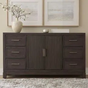 Liberty Furniture 313-BR31 Liberty Furniture 313-BR31 Modern Edge - 2 Door 6 Drawer Dresser - Caffe