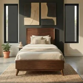 Liberty Furniture 604-BR-TPL Liberty Furniture 604-BR-TPL Century Modern - Twin Platform Bed - Satin Walnut