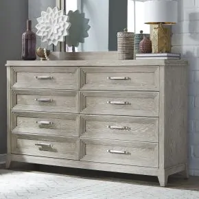 Liberty Furniture 902-BR31 Belmar - 8 Drawer Dresser - Washed Taupe