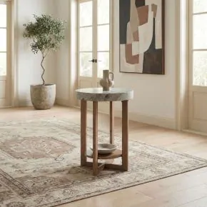 Liberty Furniture 701-OT1021 Liberty Furniture 701-OT1021 Danby - Chairside Table - Nutmeg & Alabaster
