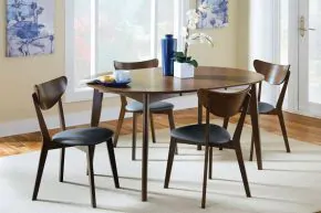 CoasterEveryday 105361-S5 Jedda - 5 Piece Oval Dining Table Set - Dark Walnut