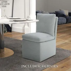 Liberty Furniture 733-ADCH-SP4PK Liberty Furniture 733-ADCH-SP4PK Accent Dining - Accent Dining Chairs With Casters (Set of 4) - Dark Gray