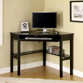 Furniture of America CM-DK6643 Porto - Corner Desk - Black