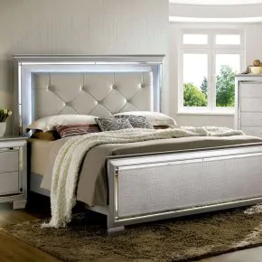 Furniture of America CM7979SV-Q-BED Bellanova - Queen Bed - Silver