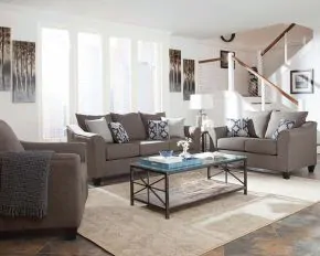 CoasterEssence 506021-S3 Salizar - 3 Piece Upholstered Flared Arm Sofa Set - Gray