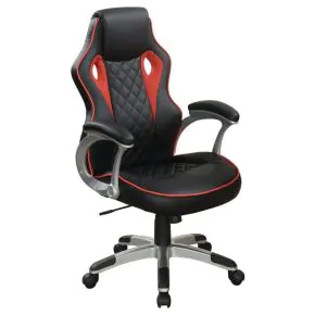 CoasterEssence 801497 Lucas - Upholstered Adjustable Home Office Desk Chair - Black