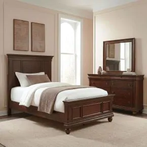Liberty Furniture 589-BR-FPBDM Liberty Furniture 589-BR-FPBDM Rustic Traditions - 3 Piece Bedroom Set (Full Panel Bed, Dresser & Mirror) - Rustic Cherry