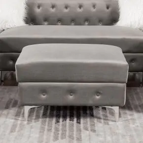 Furniture of America CM6256GY-OT Ciabattoni - Ottoman - Gray