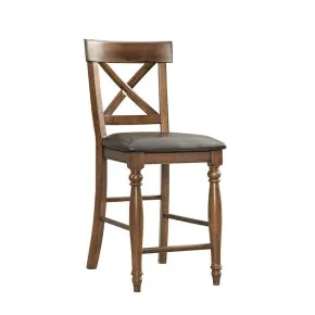 Intercon KG-BS-735C-RAI-K24 Kingston - X-Back Stool - Raisin