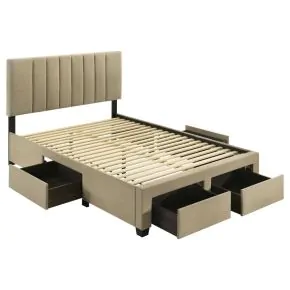 Coaster Fine Furniture 316010FB1 Wheatland - Full Headboard, Drawers & Slats, Box 1 of 2 - Light Brown