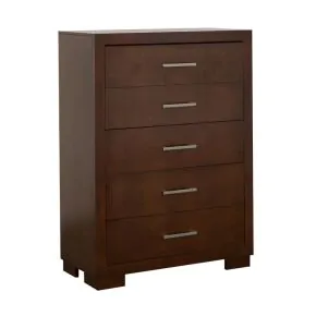 CoasterEssence 200715 Jessica - 5-Drawer Bedroom Chest - Cappuccino
