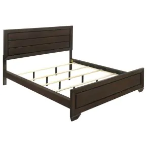 CoasterEveryday 204391KW Kauffman - Wood California King Panel Bed - Dark Cocoa