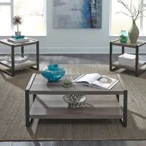 Liberty Furniture 686-OT3000 Tanners Creek - 3 Piece Table Set - Graystone