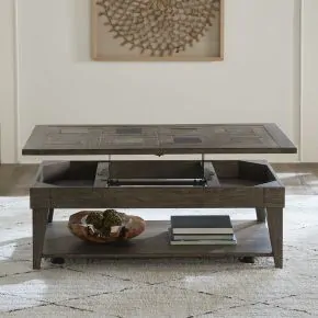 Liberty Furniture 226-OT1011 Arrowcreek - Lift Top Cocktail Table - Weathered Stone