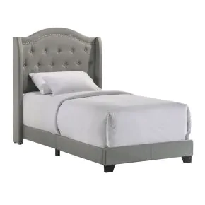 Intercon UB-BR-RHYTWN-SMK-C Intercon UB-BR-RHYTWN-SMK-C Rhyan - Upholstered Twin Bed - Smoke Finish