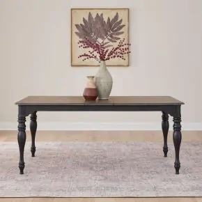 Liberty Furniture 244B-T4072 Liberty Furniture 244B-T4072 Magnolia Manor - Leg Table - Weathered Bark & Antique Black