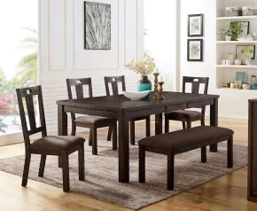 Furniture of America CM3790T Burton - Dining Table - Walnut / Ash Brown