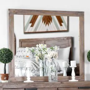 Furniture of America CM7360M Wynton - Mirror - Weathered Light Oak