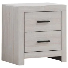 CoasterEveryday 207052 Brantford - 2-Drawer Nightstand - Coastal White