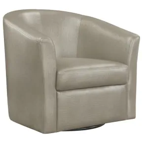 CoasterEssence 902726 Turner - Upholstered Barrel Back Swivel Chair - Champagne