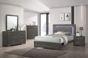 Furniture of America CM7416GY-Q-BED Alison - Queen Bed - Dark Gray