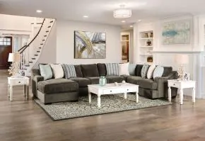 Furniture of America SM1123-SECT Farringdon - Sectional - Dark Gray