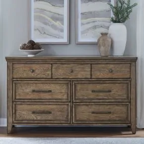 Liberty Furniture 930-BR31 Carolina Park - 7 Drawer Dresser - Amber Brown