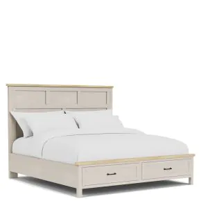Riverside Furniture 79480-79483-79474 Riverside Furniture 79480-79483-79474 Glenndale - King Storage Bed - Aged White