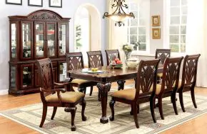 Furniture of America CM3185T Petersburg - Dining Table With X Leaf - Cherry