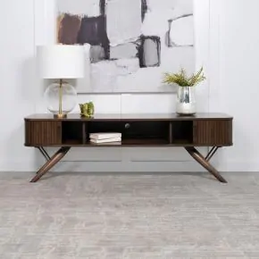 Coaster Fine Furniture 701713 Valna - Wood TV Stand With Sliding Doors - Walnut
