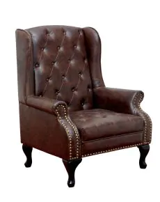 Furniture of America CM-AC6801BR Vaugh - Accent Chair - Rustic Brown
