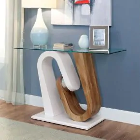 Furniture of America FOA4748S-TABLE Batam - Sofa Table - White / Natural Tone