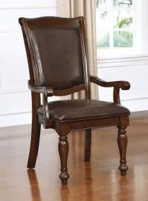 Furniture of America CM3350AC-2PK Alpena - Arm Chair (Set of 2) - Brown Cherry / Espresso