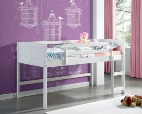 Furniture of America CM-BK967T Abigail - Twin Size Loft Bed - White