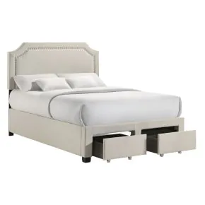 Intercon UB-BR-TRPFUL-BGE-C Tropic - Full Storage Bed - Beige
