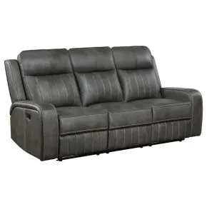 Coaster Fine Furniture 603191 Raelynn - Upholstered Track Arm Motion Sofa - Gray