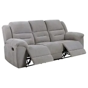 Coaster Fine Furniture 602551 Gilson - Chenille Upholstered Reclining Sofa - Gray