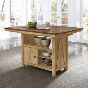Liberty Furniture 62BR-CD-GTS Lindsey Farm - Gathering Table Set - Natural & Brown
