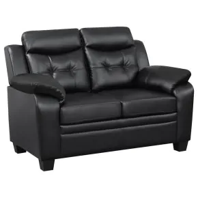 CoasterEveryday 506552 Finley - Upholstered Padded Arm Tufted Loveseat - Black