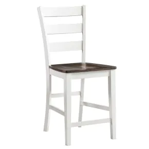 Intercon KA-BS-669W-GWH-K24 Kona - Ladder Stool - Gray / White
