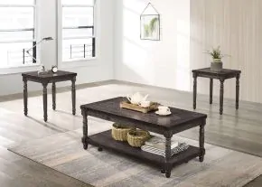 Furniture of America CM4540-3PK Monango - 3 Piece Table Set - Weathered Gray