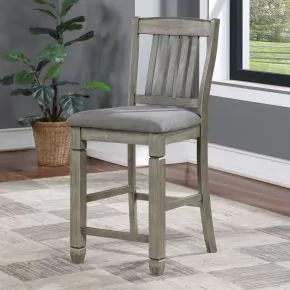 Furniture of America CM3512GY-PC-2PK Anaya - Counter Height Chair (Set of 2) - Gray / Light Gray