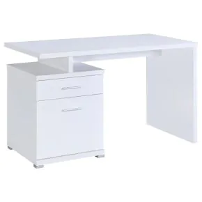 CoasterEveryday 800110 Irving - 2-Drawer Office Computer Desk - White