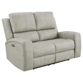 Coaster Fine Furniture 603435PPP Brickston - Triple Power Reclining Loveseat - Gray