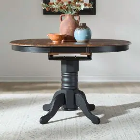 Liberty Furniture 186B-CD-GTS Liberty Furniture 186B-CD-GTS Carolina Crossing - Gathering Table Set - Black / Antique Honey